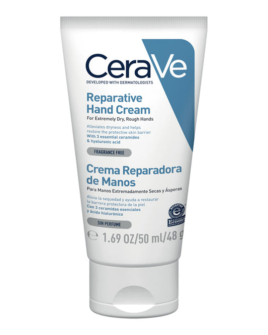 CeraVe Creme Reparador de Mãos
PARA PELE EXTREMAMENTE SECA E ÁSPERA
TEXTURA NÃO OLEOSA