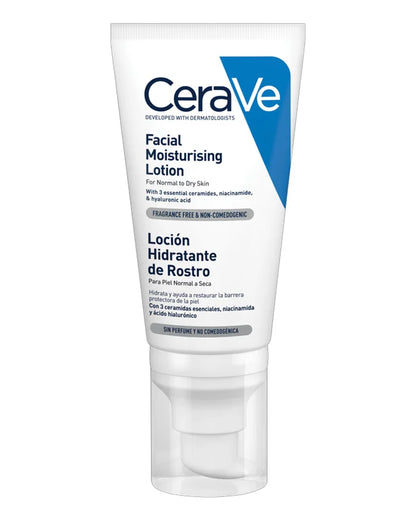 CeraVe Loção Facial Hidratante
PARA PELE NORMAL A SECA
SEM ÓLEO