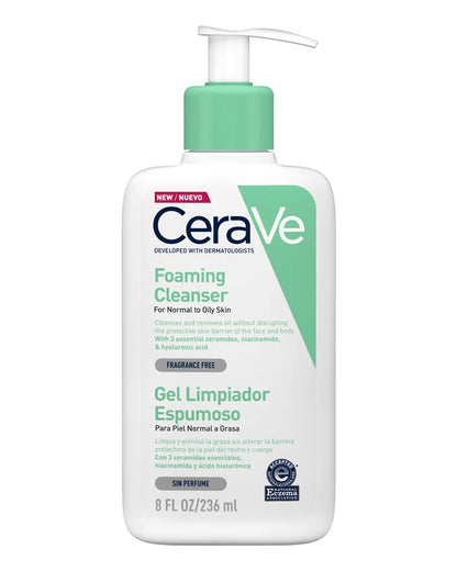 CeraVe Gel Espuma de Limpeza PARA PELE NORMAL A OLEOSA CONTROLO DE OLEOSIDADE