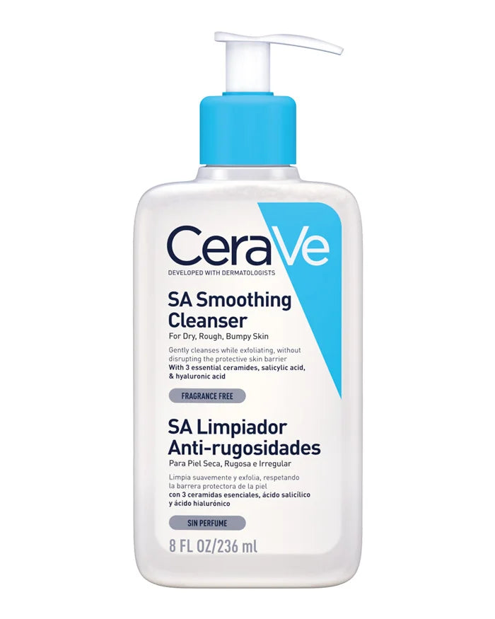 CeraVe SA Gel de Limpeza Antirrugosidades PARA PELE SECA, ÁSPERA E IRREGULAR SEM SURFACTANTES AGRESSIVOS